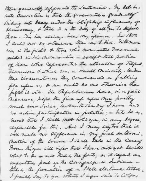Richard W. Thompson to Abraham Lincoln, June 12, 1860 (Page 3)