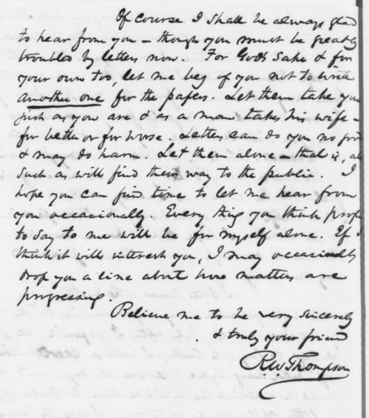 Richard W. Thompson to Abraham Lincoln, June 12, 1860 (Page 8)
