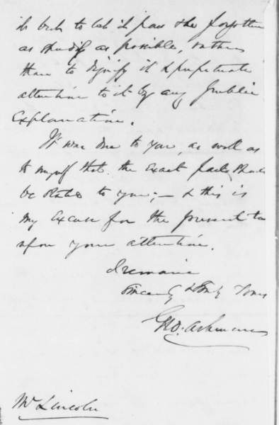 George Ashmun to Abraham Lincoln, June 18, 1860 (Page 4)