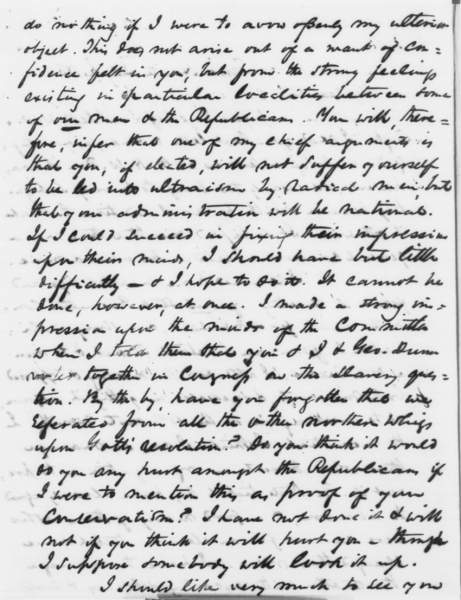 Richard W. Thompson to Abraham Lincoln, July 6, 1860 (Page 2)