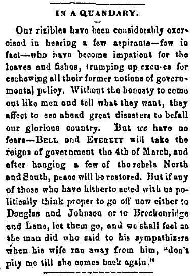 “In A Quandary,” Charlestown (VA) Free Press, July 12, 1860