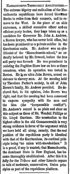 “Massachusetts Thoroughly Abolitionized,” New York Herald, September 7, 1860