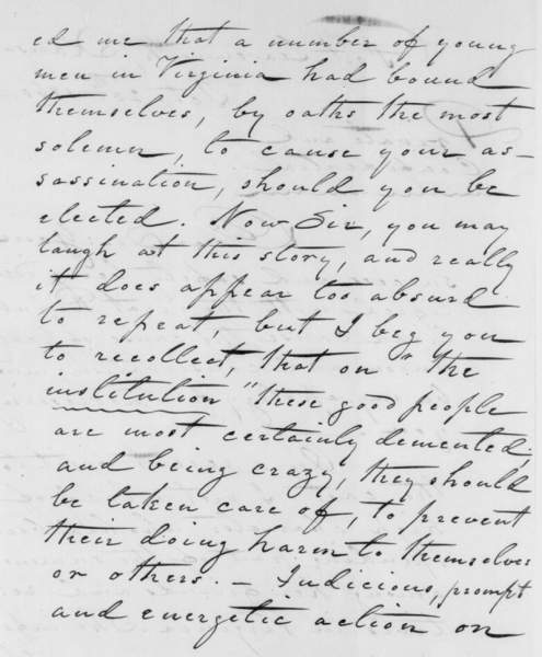 David Hunter to Abraham Lincoln, October 20, 1860 (Page 2)