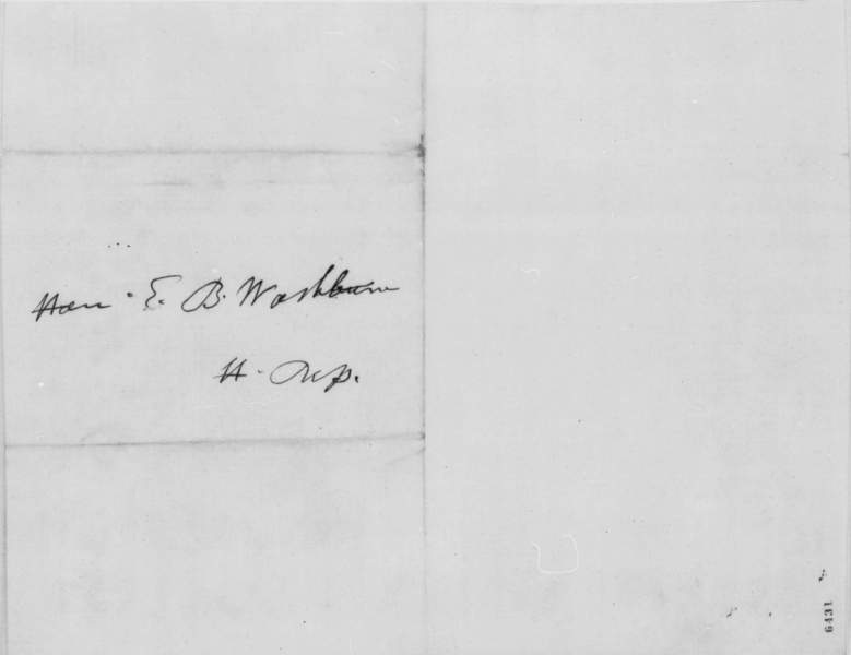 Thaddeus Stevens to Elihu Washburne, January 19, 1861 (Page 3)