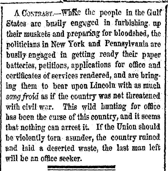“A Contrast,” New York Herald, January 20, 1861