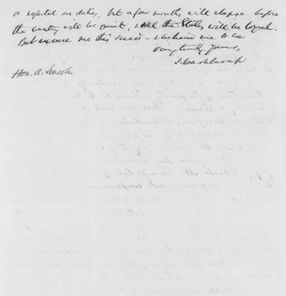 Israel Washburn Jr. to Abraham Lincoln, January 21, 1861 (Page 4)