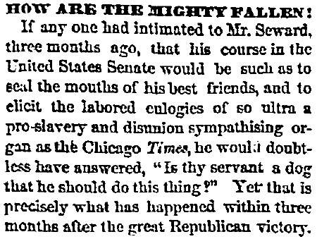 “How are the Mighty Fallen!,” Chicago (IL) Tribune, February 4, 1861