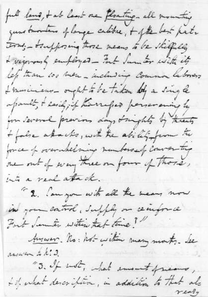 Winfield Scott to Abraham Lincoln, March 11, 1861 (Page 2)