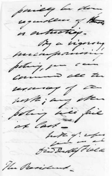 David D. Field to Abraham Lincoln, April 23, 1861 (Page 4)