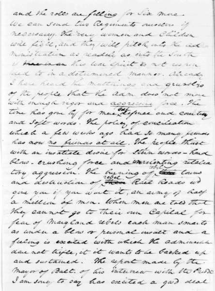 Andrew H. Reeder to Simon Cameron, April 24, 1861 (Page 2)