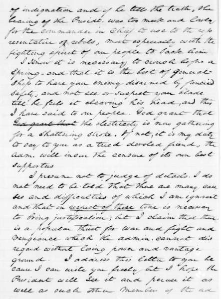 Andrew H. Reeder to Simon Cameron, April 24, 1861 (Page 3)