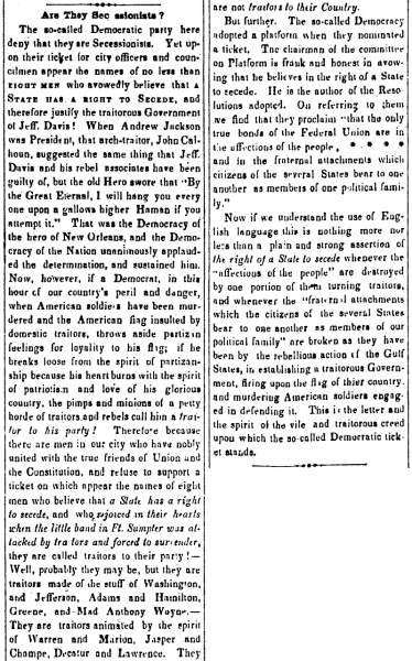 “Are They Secessionists?,” Atchison (KS) Freedom’s Champion, May 4, 1861