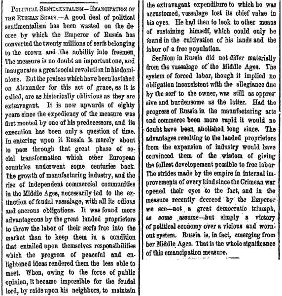 “Political Sentimentalism,” New York Herald, May 26, 1861