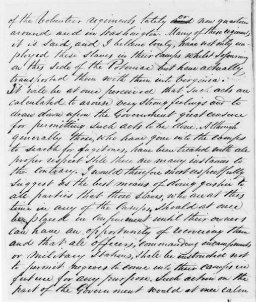 Charles B. Calvert to Abraham Lincoln, July 10, 1861 (Page 2)