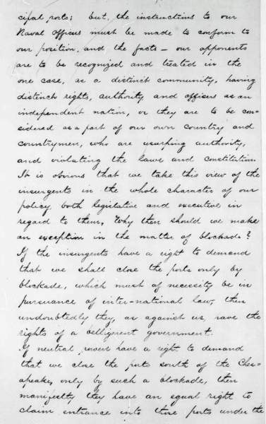Gideon Welles to Abraham Lincoln, August 5, 1861 (Page 2)