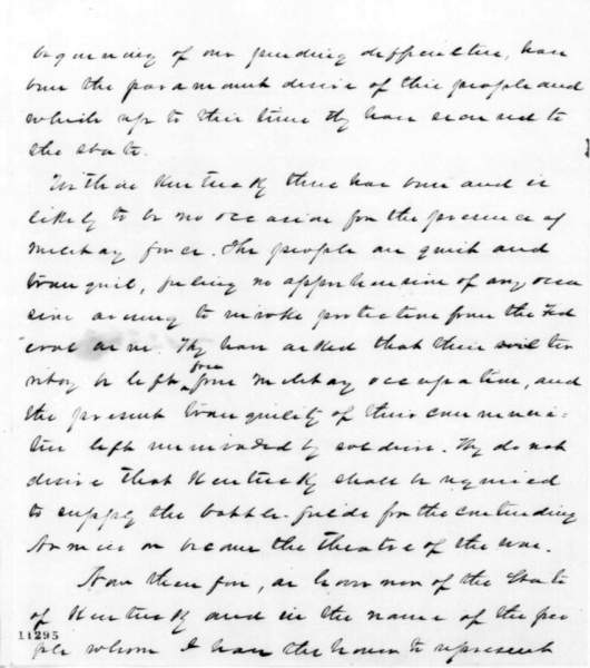 Beriah Magoffin to Abraham Lincoln, August 19, 1861 (Page 4)
