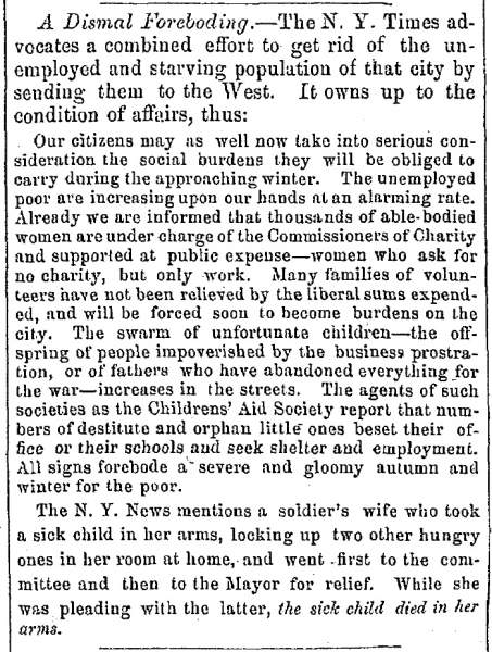 “A Dismal Foreboding,” Fayetteville (NC) Observer, August 22, 1861