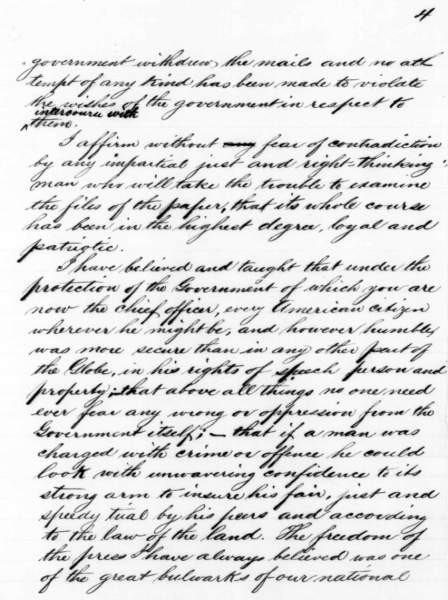 Amasa Converse to Abraham Lincoln, August 28, 1861 (Page 4)