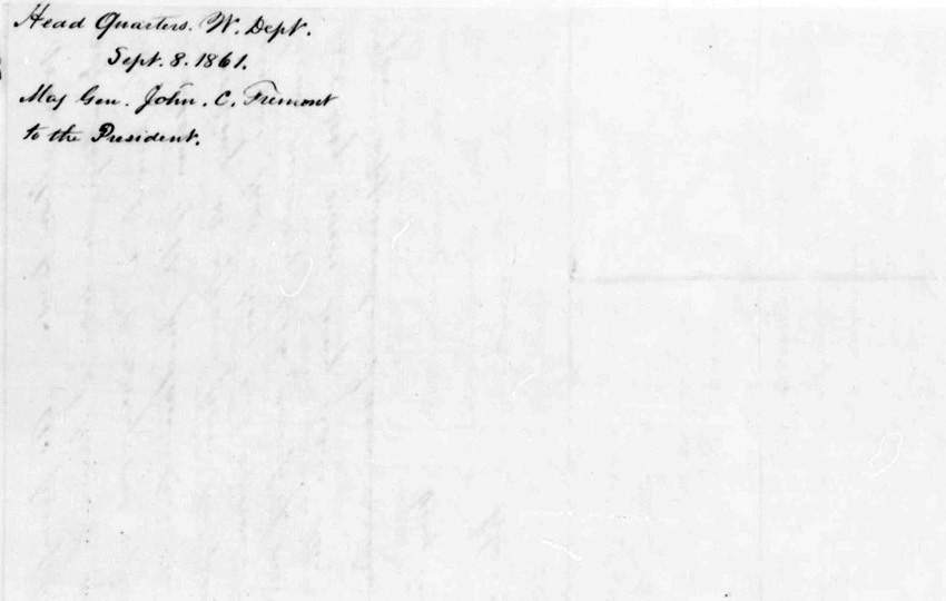 John C. Fremont to Abraham Lincoln, September 8, 1861 (Page 4)