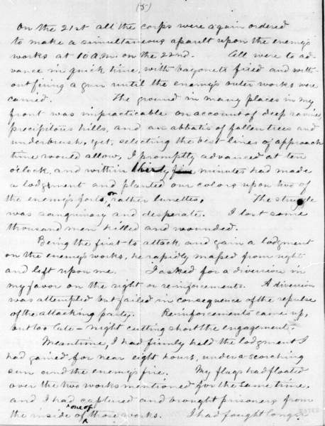 John A. McClernand to Abraham Lincoln, May 29, 1863 (Page 5)