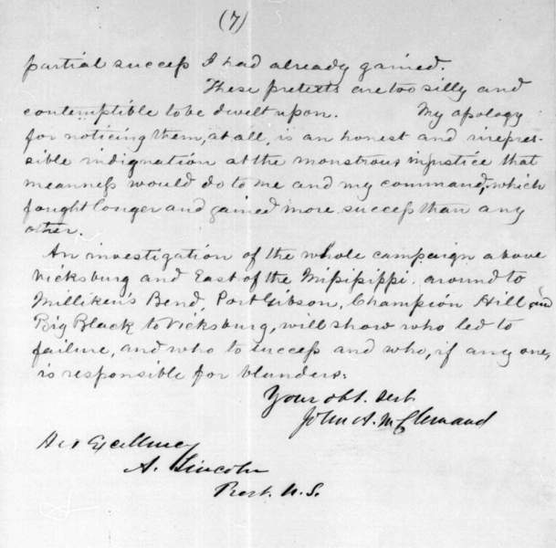 John A. McClernand to Abraham Lincoln, May 29, 1863 (Page 7)