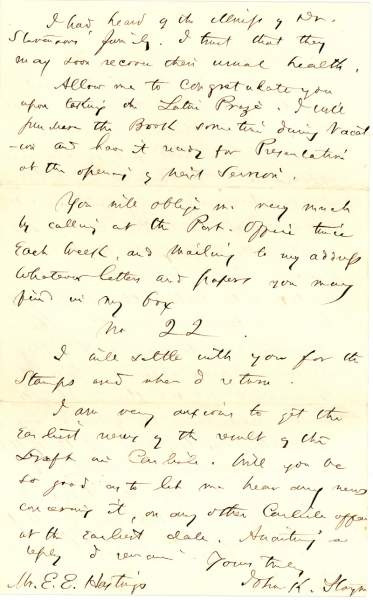 John Keagy Stayman to Edgar Hastings, July 1863 (Page 4)