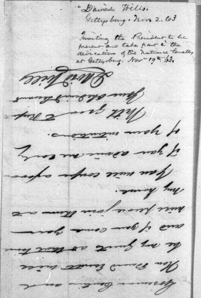 David Wills to Abraham Lincoln, November 2, 1863 (Page 3)