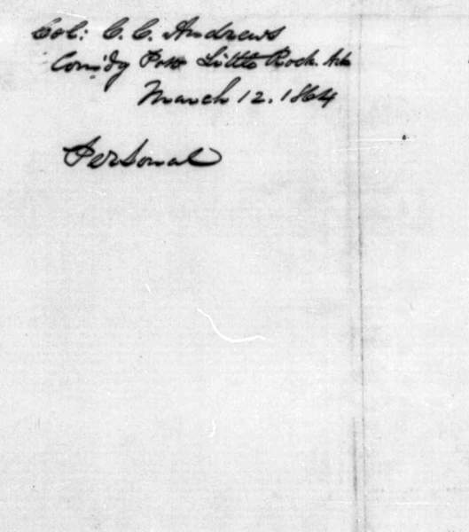 Christopher C. Andrews to Abraham Lincoln, March 12, 1864 (Page 3)