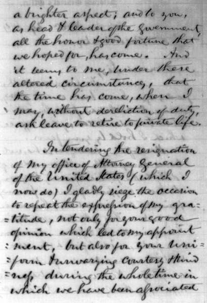 Edward Bates to Abraham Lincoln, November 24, 1864 (Page 2)