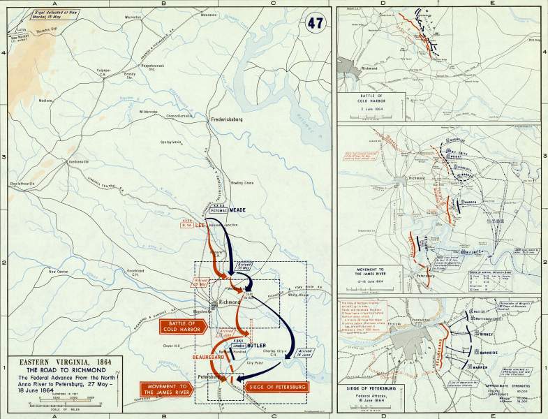 The Advance on Richmond, May and June 1864, campaign map, zoomable ...