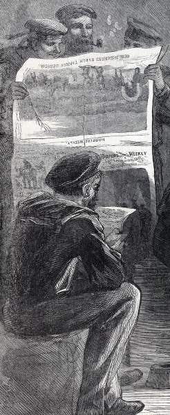 "Tween Decks After Action - News From Home," Harper's Weekly, December 28, 1864, further detail