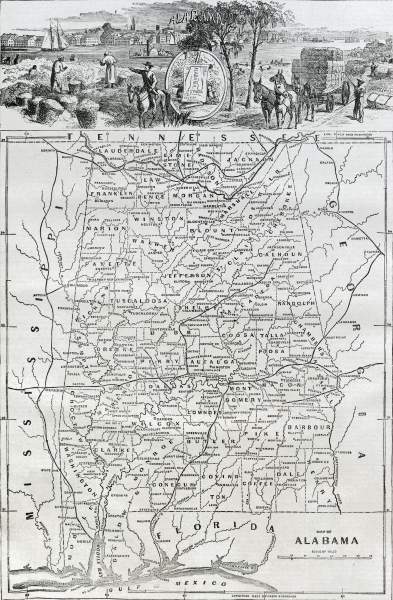 Alabama, Harper's Weekly, January 1866, zoomable map