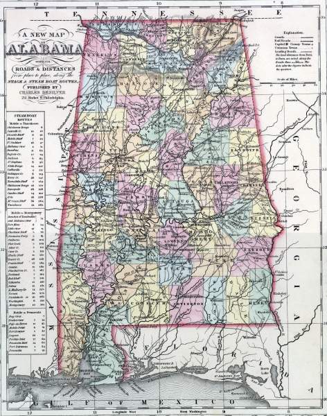 Alabama, 1857, zoomable map