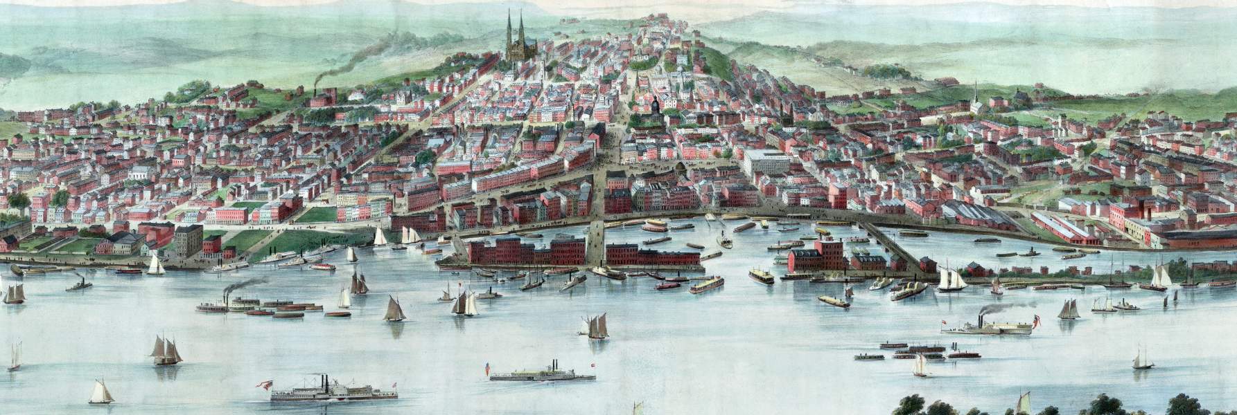 Albany, New York, 1853, detail, zoomable image