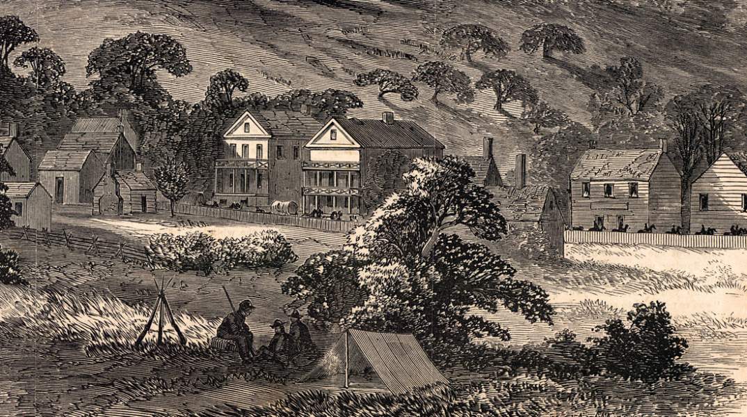 Aldie, Virginia, June 1863, artist's impression, detail