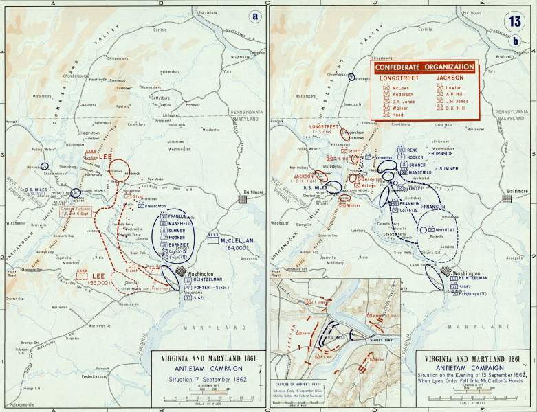 Invasion of Maryland, September 1862, campaign map, zoomable image