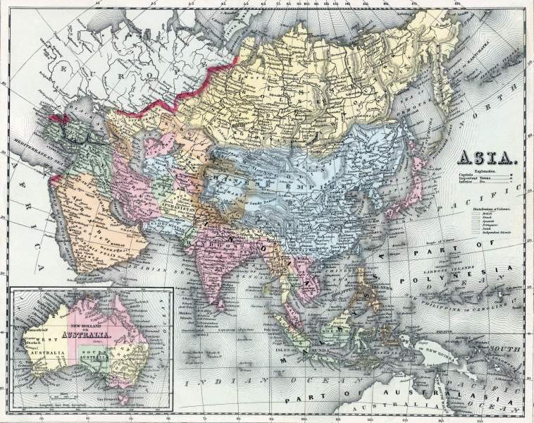 Asia, 1857, zoomable map