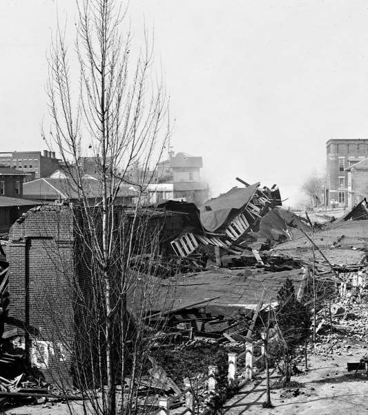 Ruins of the railroad depot, Atlanta, Georgia, November 1864