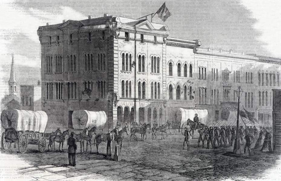 Whitehall Street, Atlanta, Georgia, September 1864, artist's impression