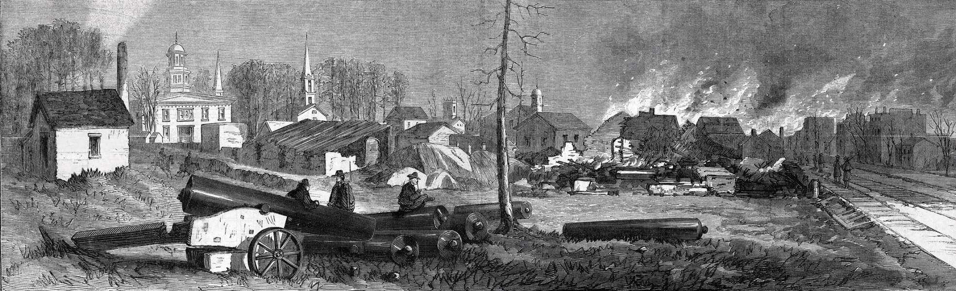 Burning of Atlanta, November 15, 1864, artist's impression, zoomable image