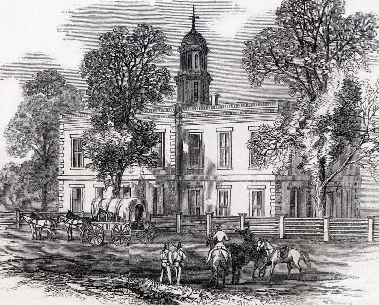 City Hall, Atlanta, Georgia, October 1864, artist's impression