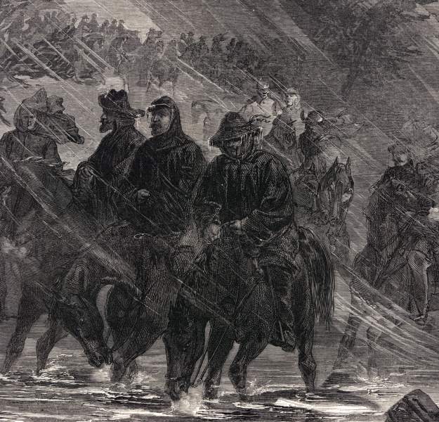 General Averell's cavalry raid into Virginia, December 8-29, 1863, artist's impression, detail