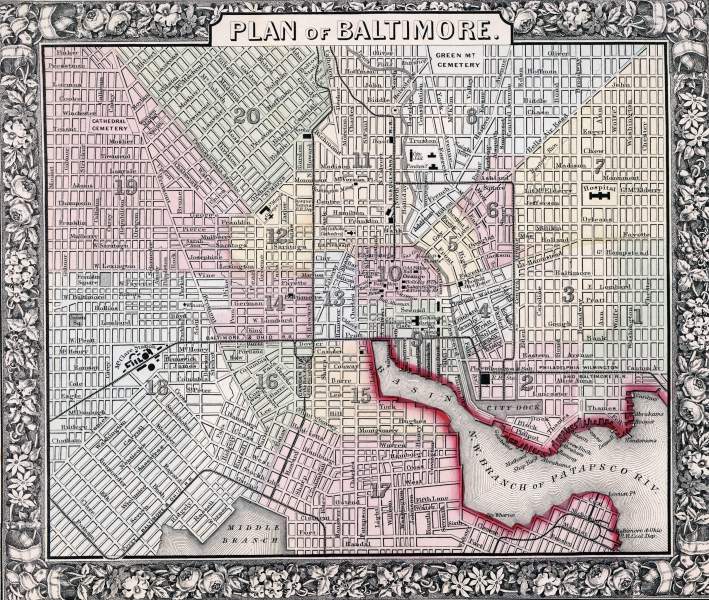 Baltimore, 1860, zoomable map