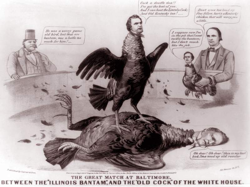 "The Great Match at Baltimore," cartoon, circa May-June, 1860, zoomable image