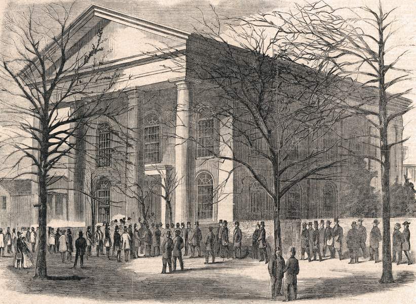 The Baptist Church, Columbia, South Carolina, artist's impression, zoomable image