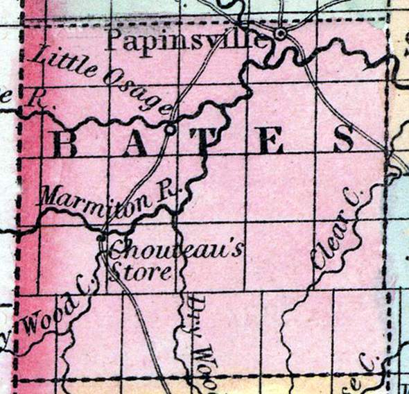 Bates County, Missouri, 1857