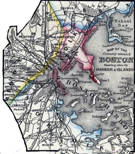 Boston Harbor and Vicinity, 1860