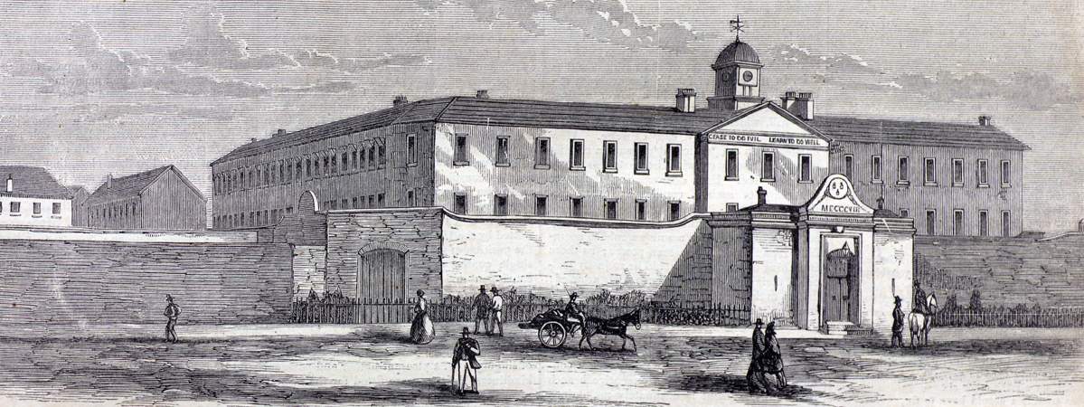 Bridewell Prison, Dublin, Ireland, Spring 1866, artist's impression