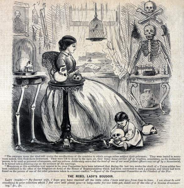 "The Rebel Lady's Boudoir," cartoon, May 17, 1862