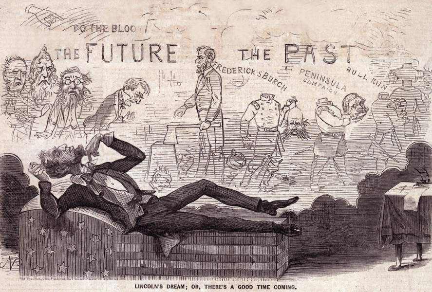"Lincoln's Dream," February 14, 1863, political cartoon